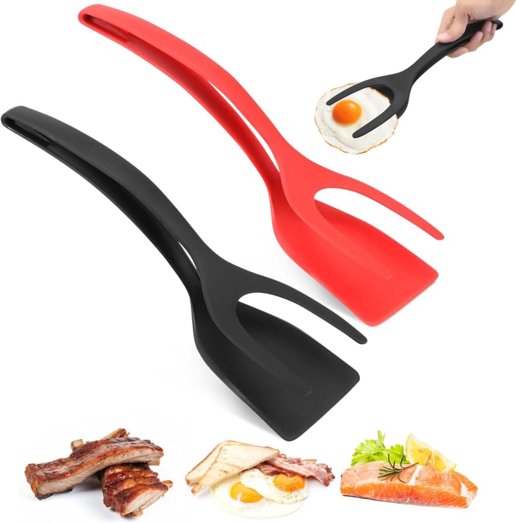 6681eef59d08a221a773e774 Egg Flipper Spatula Tongs Set Of 2 Pcs