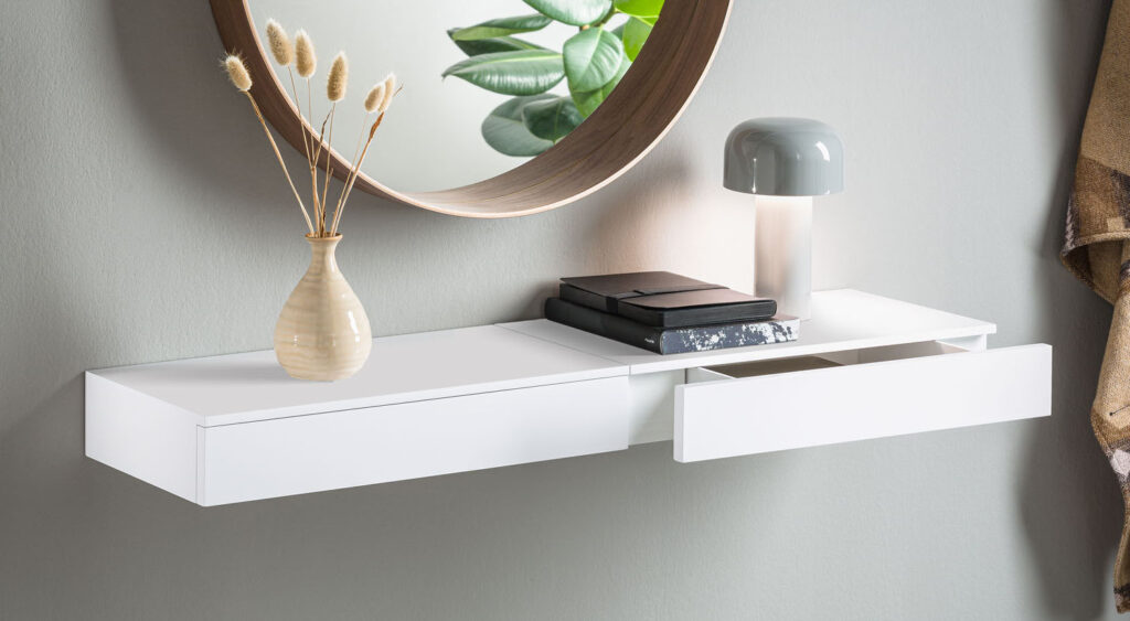 Floating Shelves With Drawers