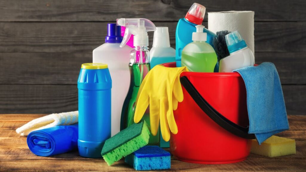 Half Used Cleaning Supplies