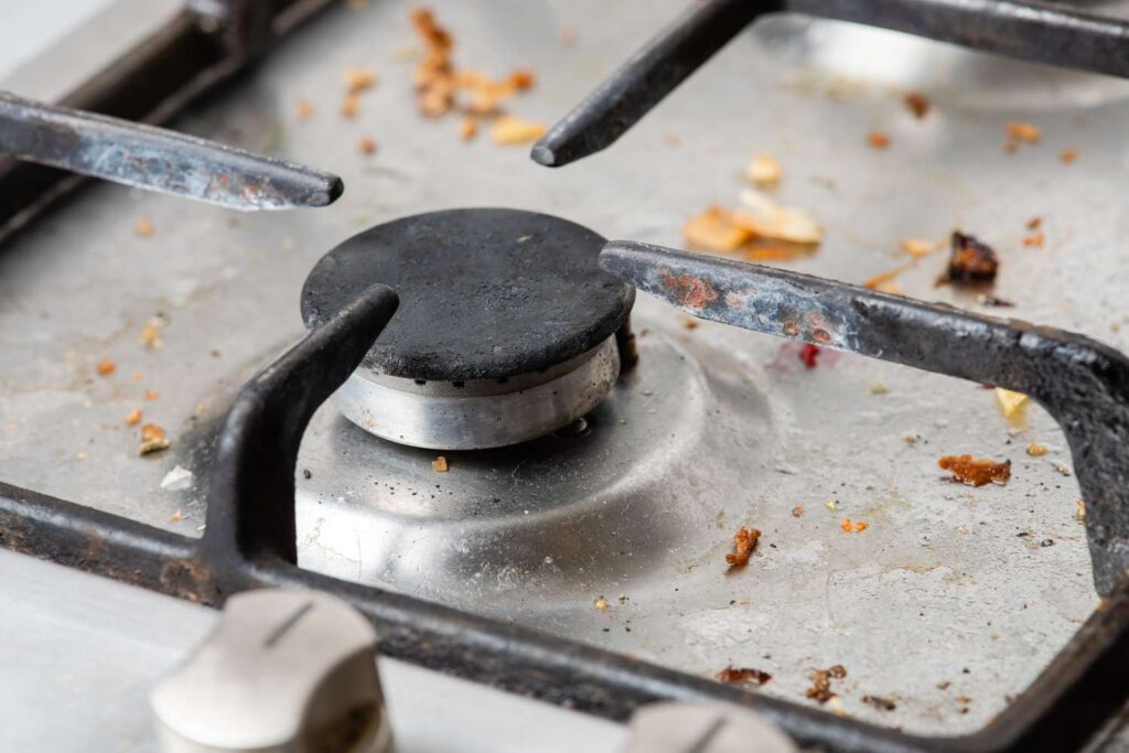 Leaving Dirty Stove Burners