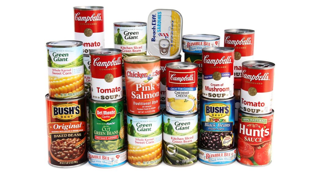 Large Assortment Of Canned Foods