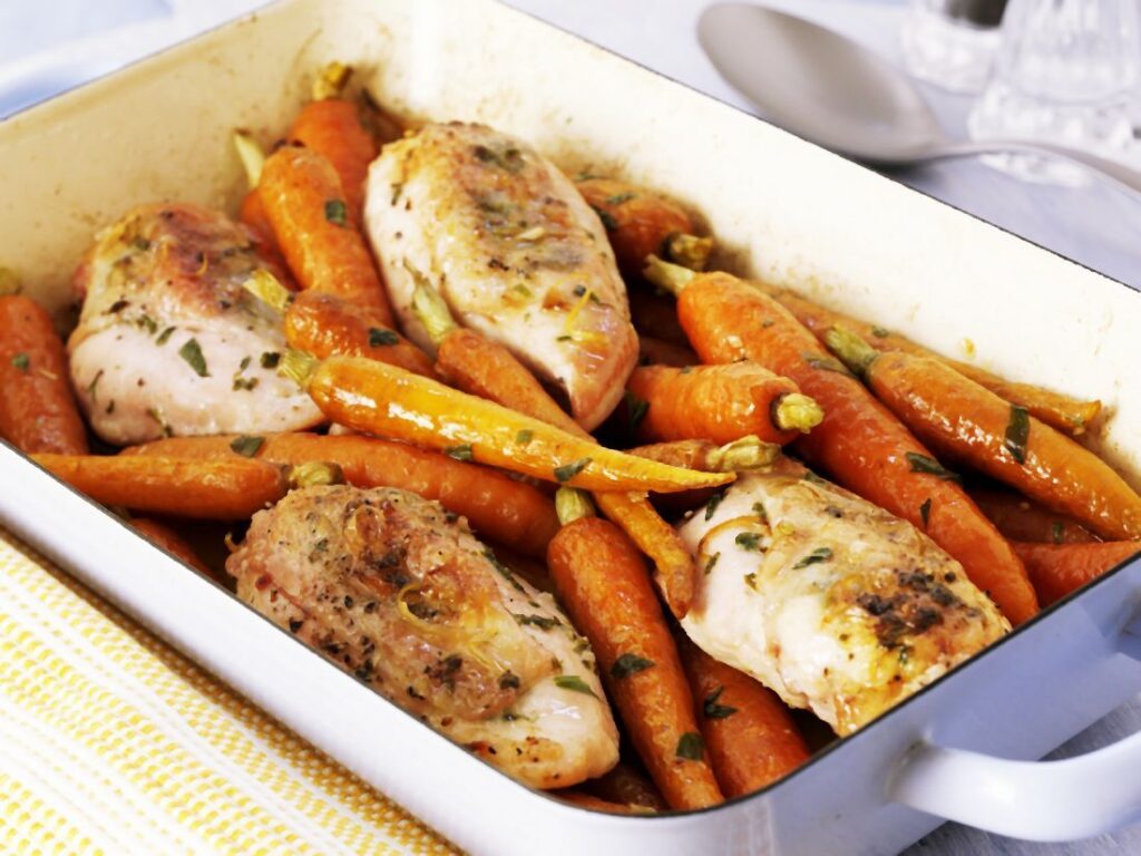 Chicken And Carrot Oven Bake 488377