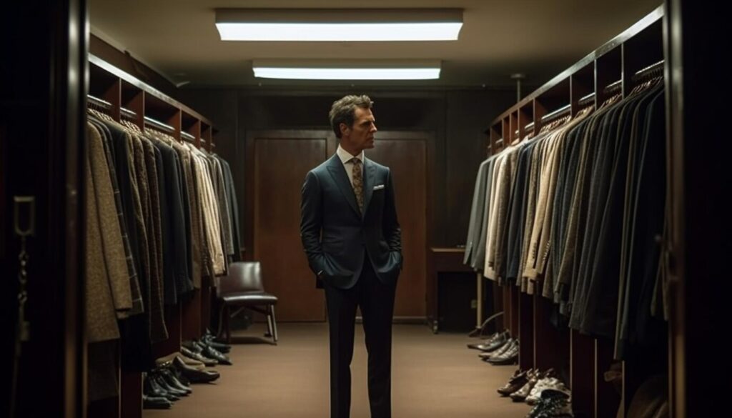 Confident Businessman Stands Luxury Boutique Generated By Ai 188544 16826