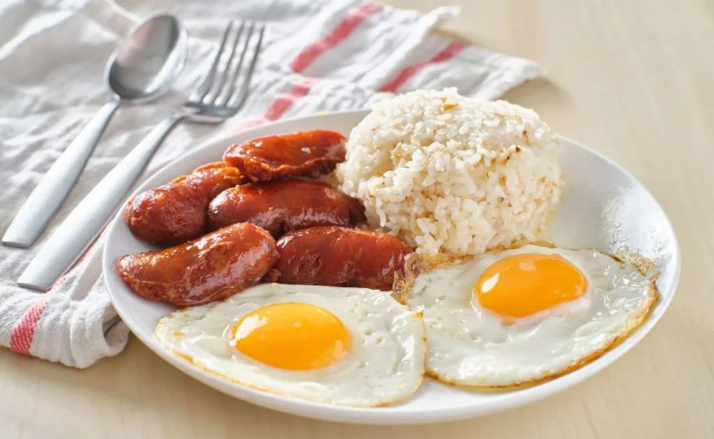 Filipino Breakfast Eggs Longganisa Spanish Sausage And V0 Rlln4ji7bhya1