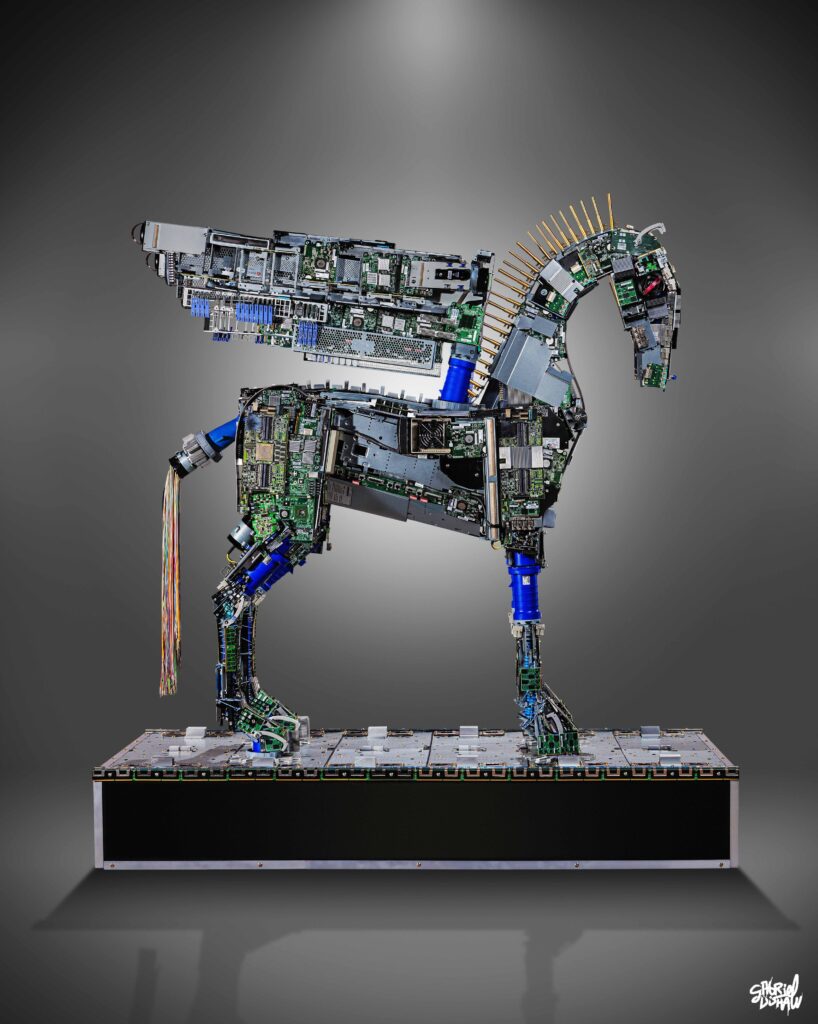 Gabriel Dishaw’s Upcycled Electronic Sculptures