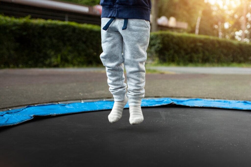 Jumping On A Trampoline