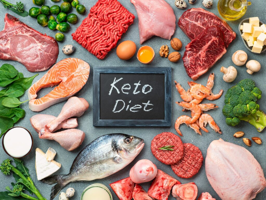 Keto Diet Low Carb Concept Top View