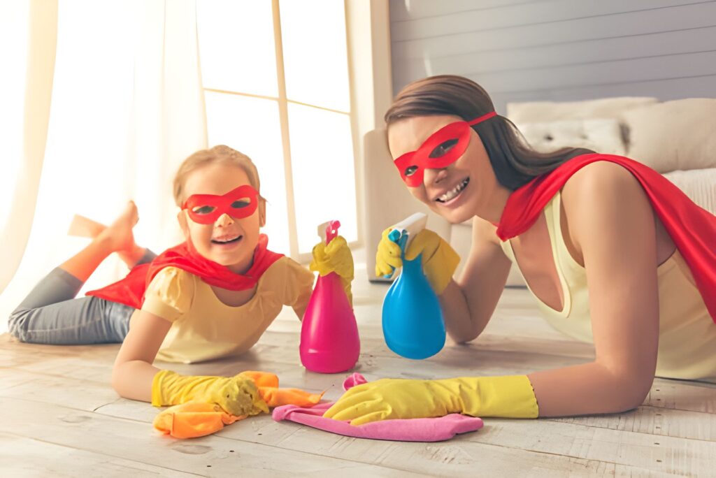 Makeagameoutofcleaningwithkids