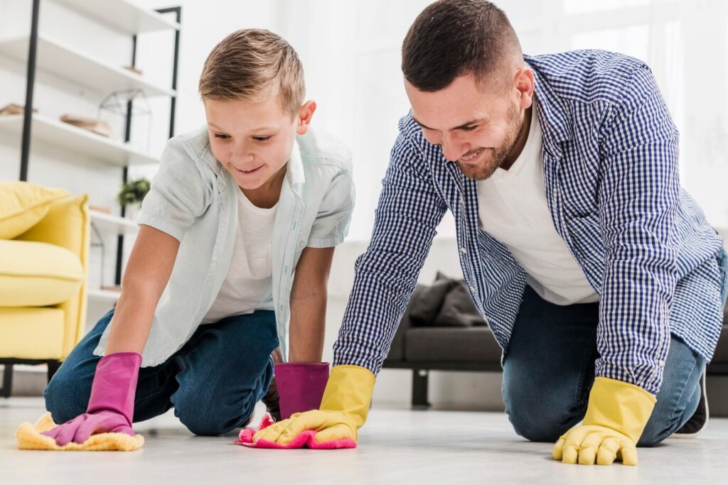 Man Boy Cleaning Floor 23 2148457043