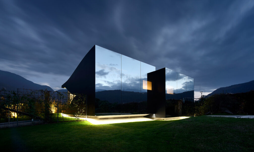 Mirror Houses Night Exterior