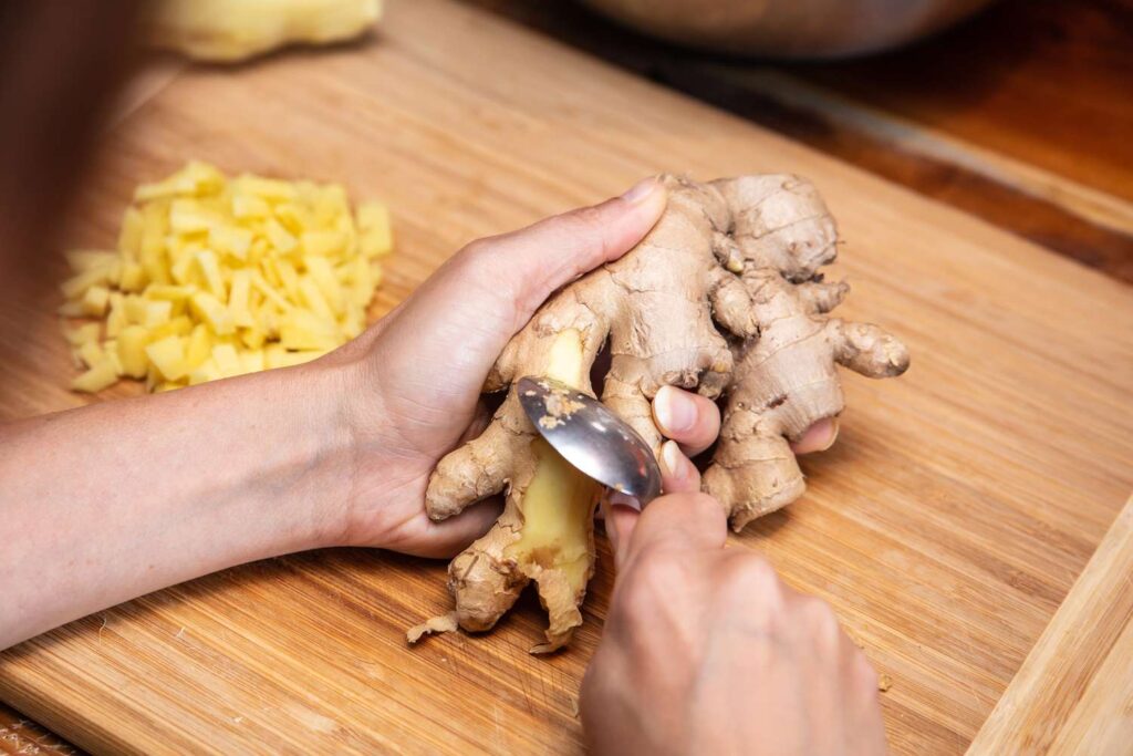 Peel Ginger With A Spoon