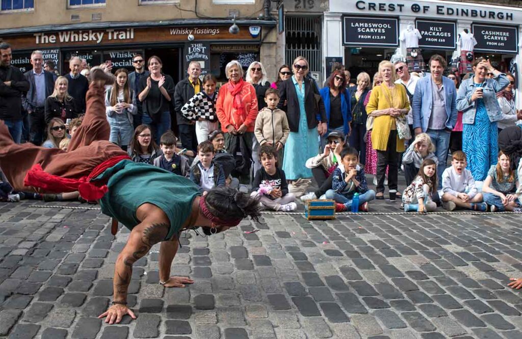 Respect Space While Watching Street Performers