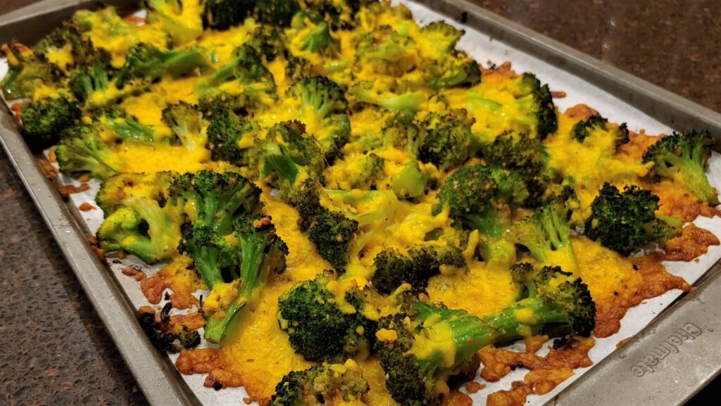 Roasted Cheesy Garlic Broccoli Side Dish Scaled
