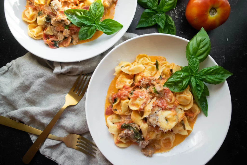 Roasted Tomato Cream Sausage Tortellini 13