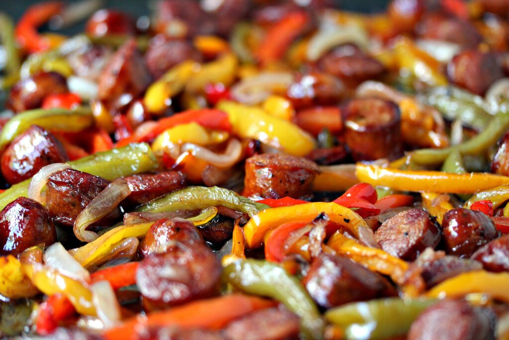Sheet Pan Sausage And Peppers 3
