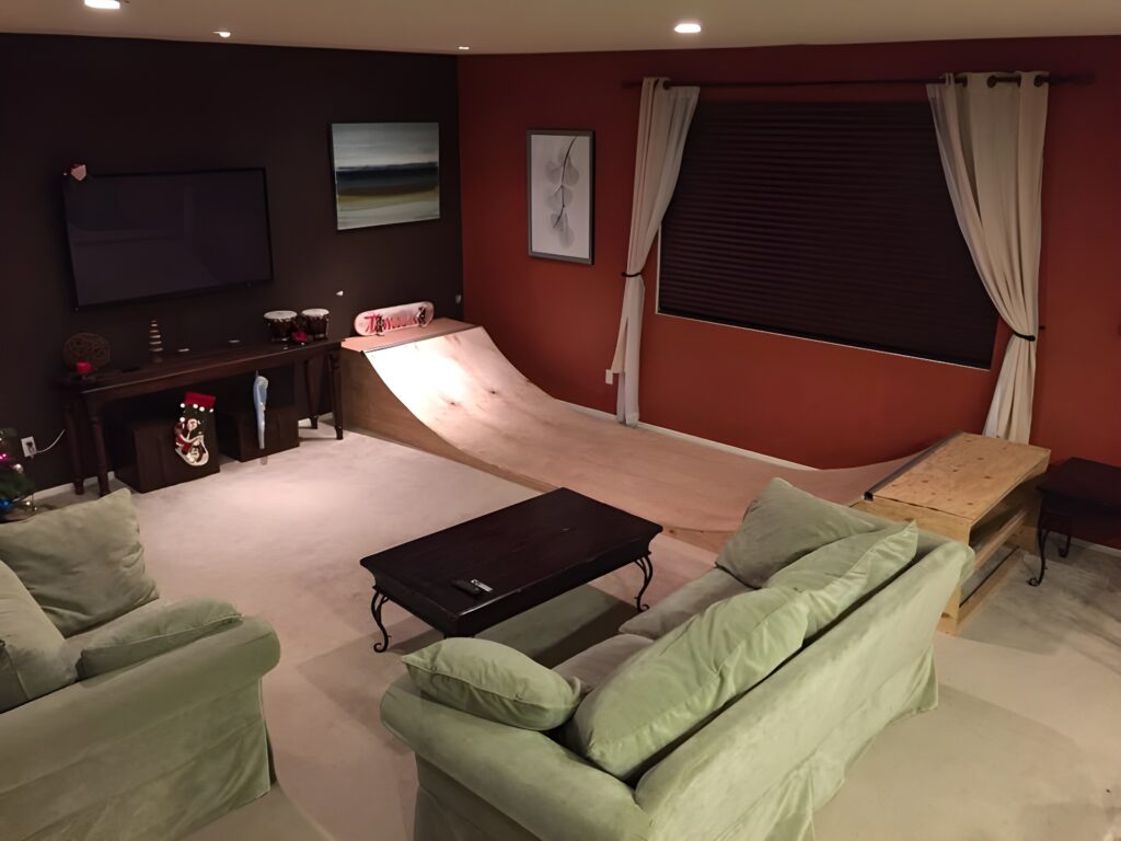 Skateboard Ramps In The Living Room Nero Ai Photo Face