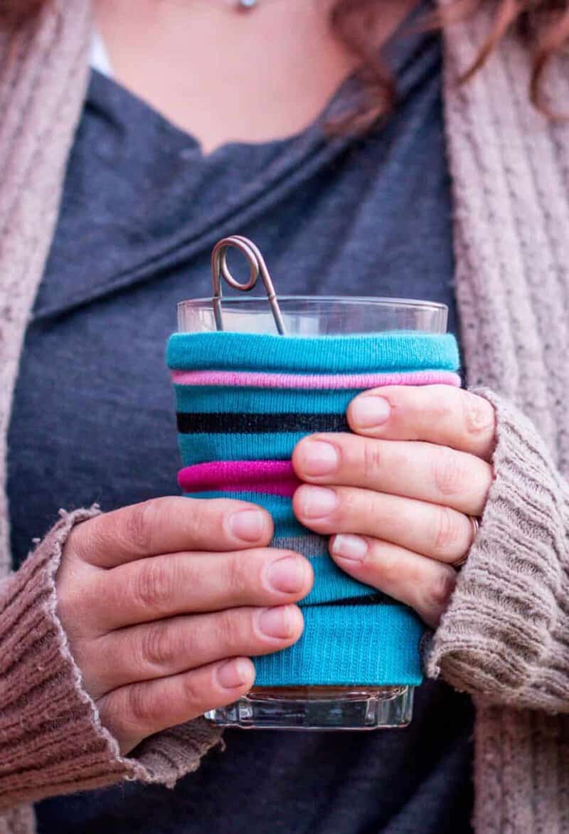 Socks (used As Dusting Gloves And Drink Cozies)