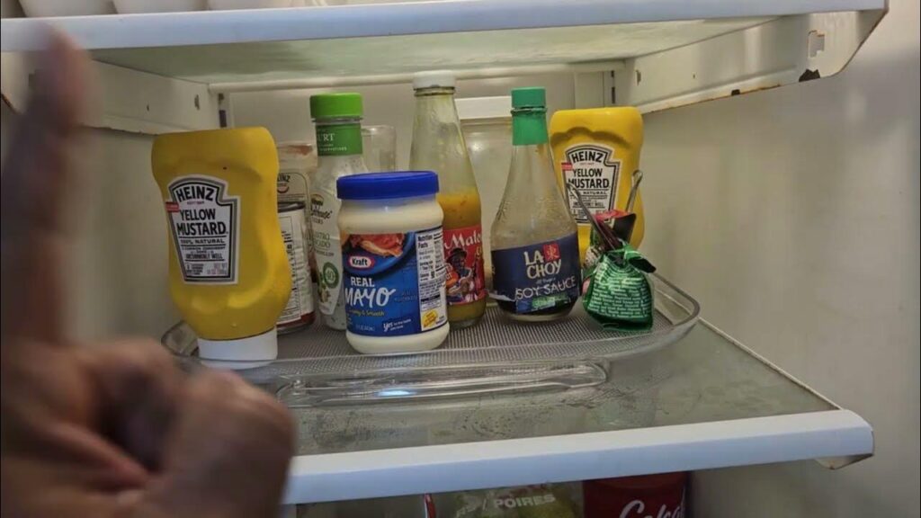Use A Lazy Susan In The Fridge To Prevent Mess