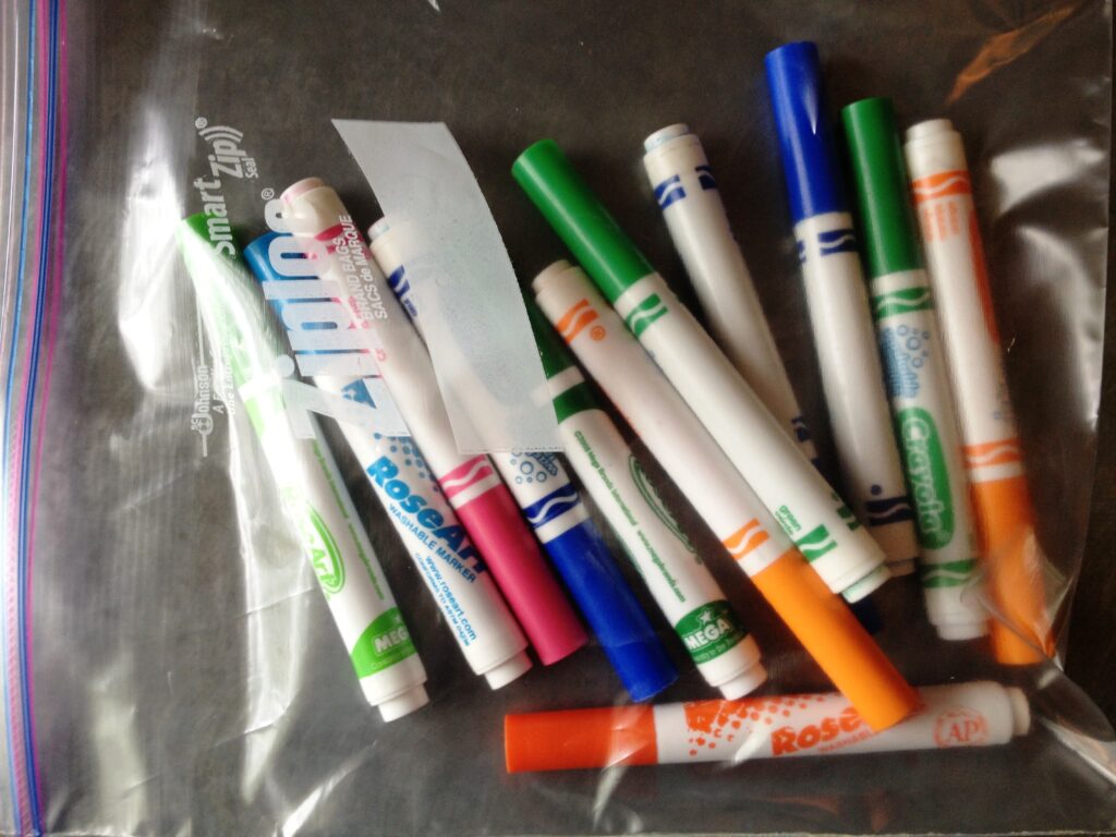 Dried Out Pens And Markers