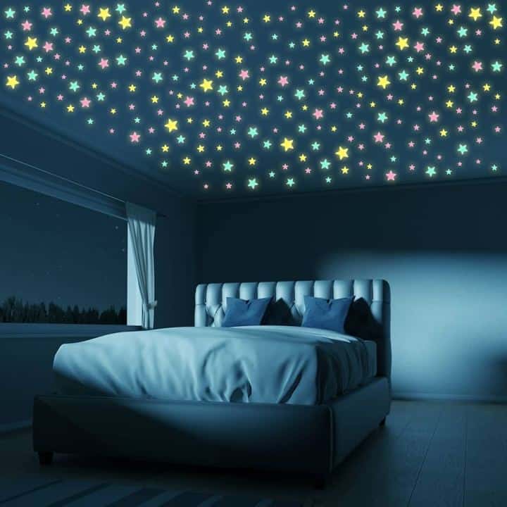 Glow In The Dark Star Stickers On The Ceiling