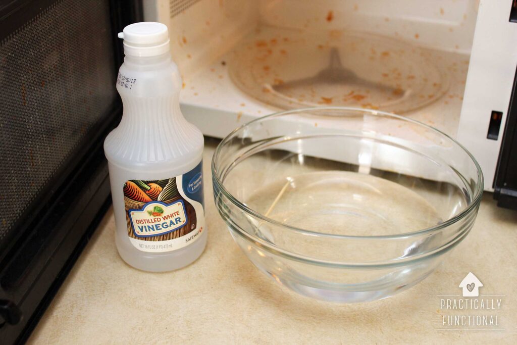 How To Clean A Microwave With Vinegar And Steam Practically Functional 2