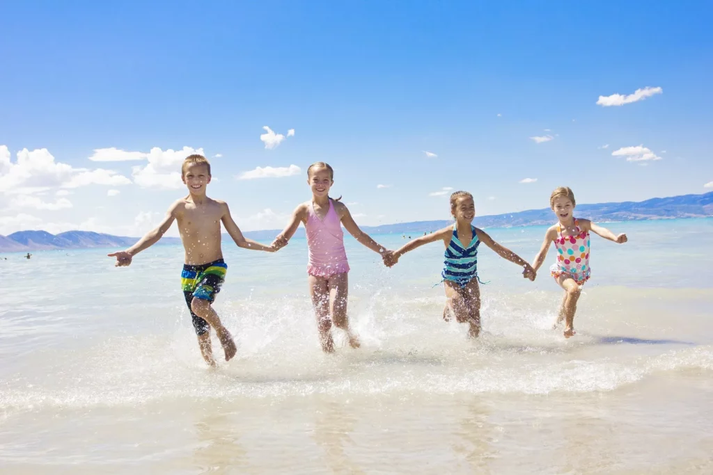 Kids Playing Beach