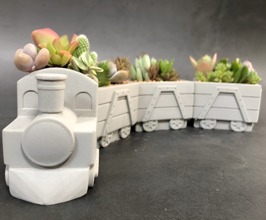 Toy Train Succulent Planter