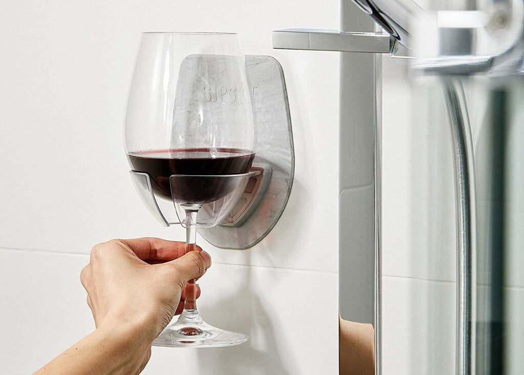 Wine Glass Holder For The Shower