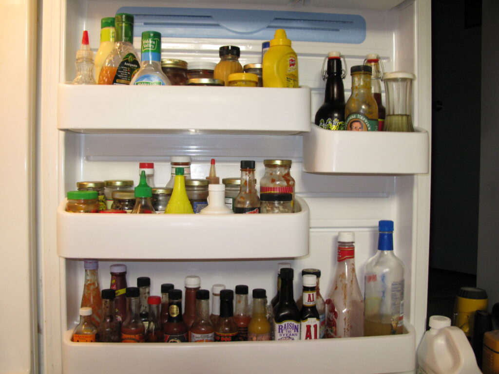 A Door Full Of Condiments