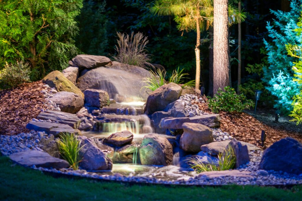 Custom Landscaping With Lighting