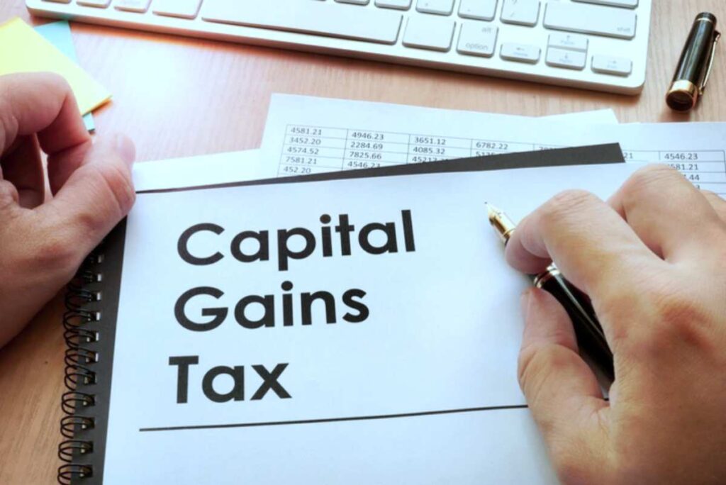 Hands Holding Document Title Capital Gains Types Of Taxes Ss