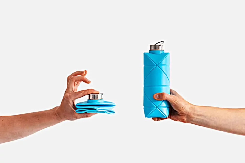 Origami Inspired Collapsible Water Bottle That Folds Flat Origami Bottle