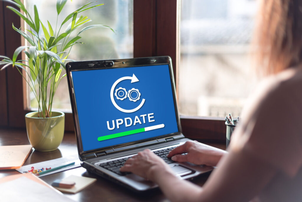 Update Concept On A Laptop Screen