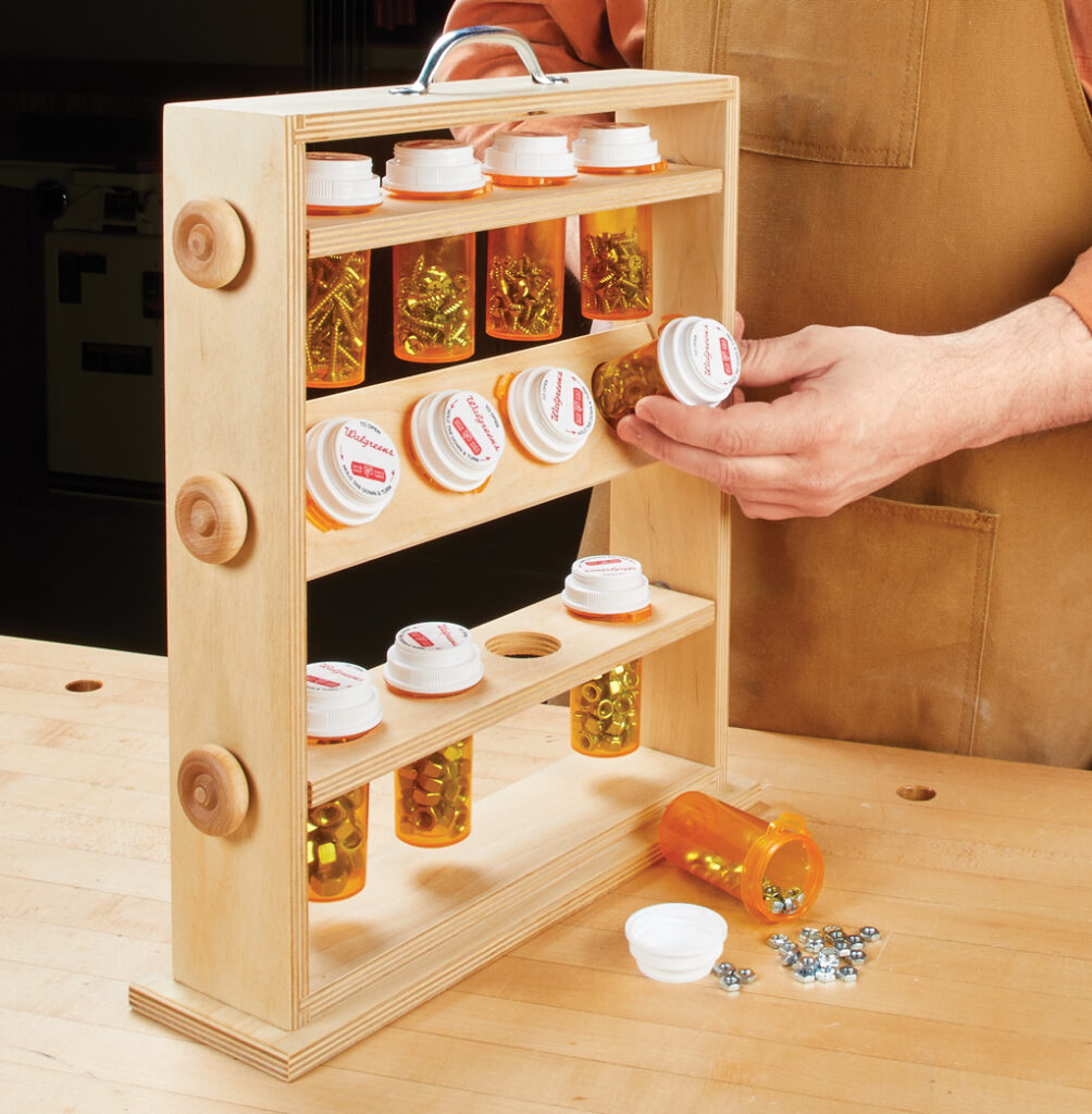 Putting Pill Bottles To Use As Mini Hardware Organizers
