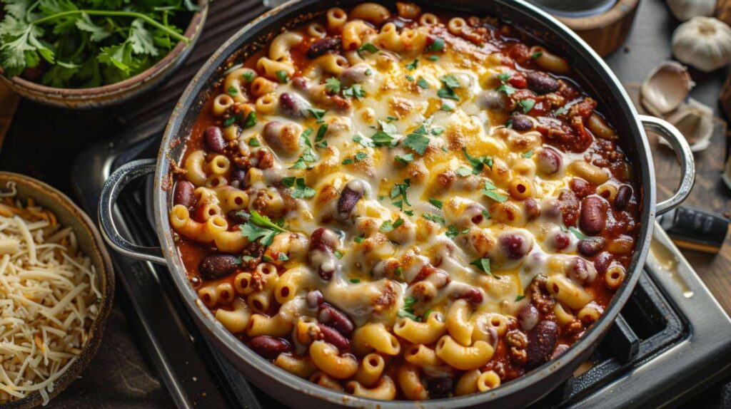Recipe One Pot Chili Mac Hearty Chili With Macaroni And Cheese 1