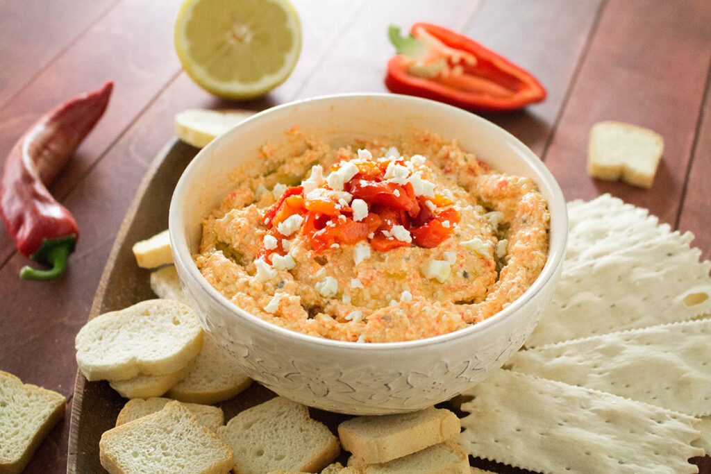 Roasted Red Pepper Feta Dip Htipiti5