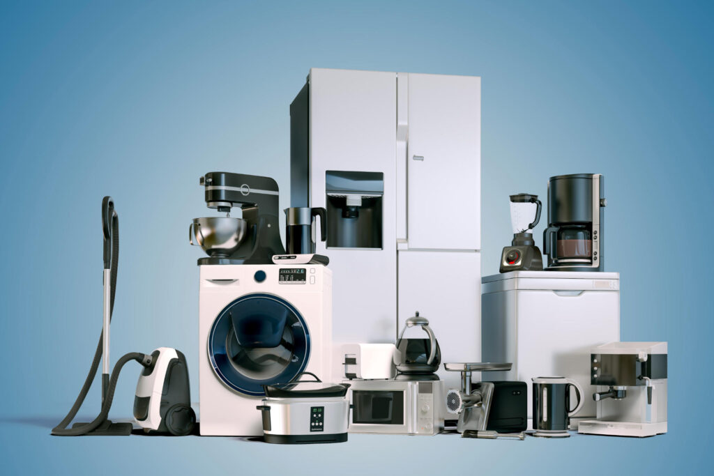 3d Render Of Home Appliances Collection Set