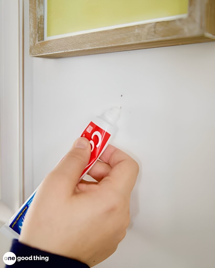 Using Toothpaste To Fill Nail Holes In Walls