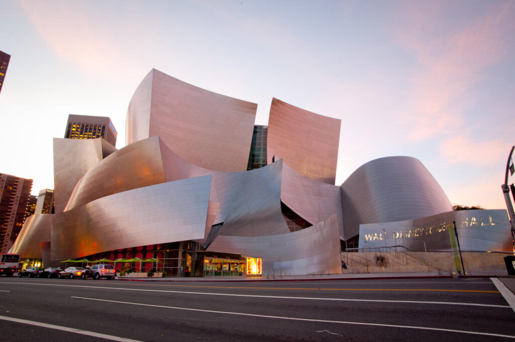Exterior View Of The Walt Disney Concert Hall.