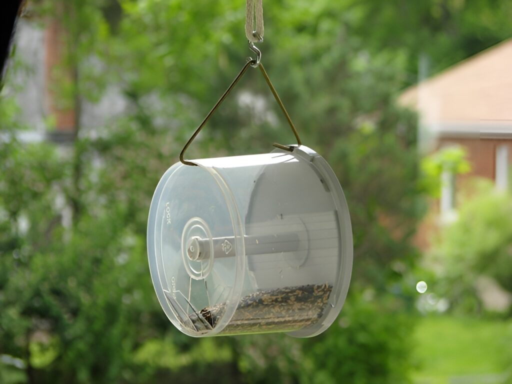 Bird Feeder From A Cd Spindle