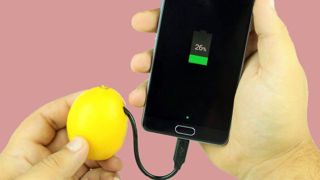 Charging A Phone With A Lemon