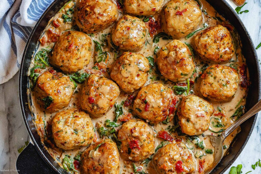 Creamy turkey meatballs recipe