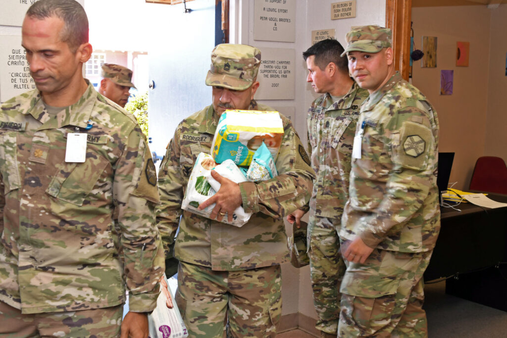 210th Rsg Soldiers Deliver Goods, Services To Child Crisis Center Of El Paso