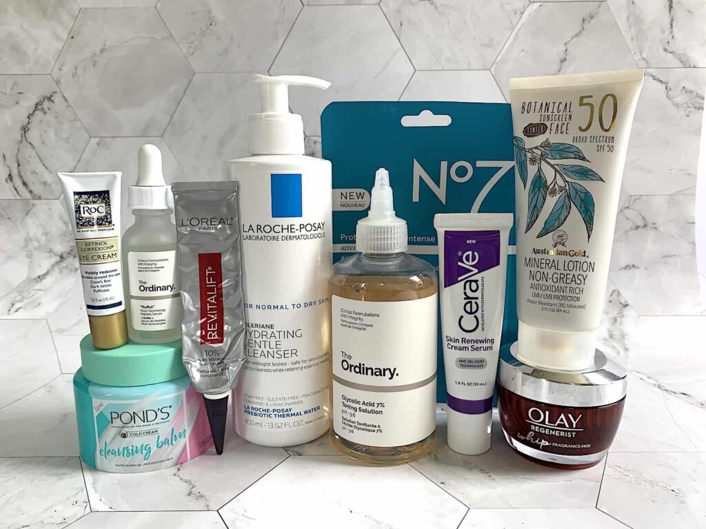 Drugstore Anti Aging Skincare Essentials Skincare Routine Featured