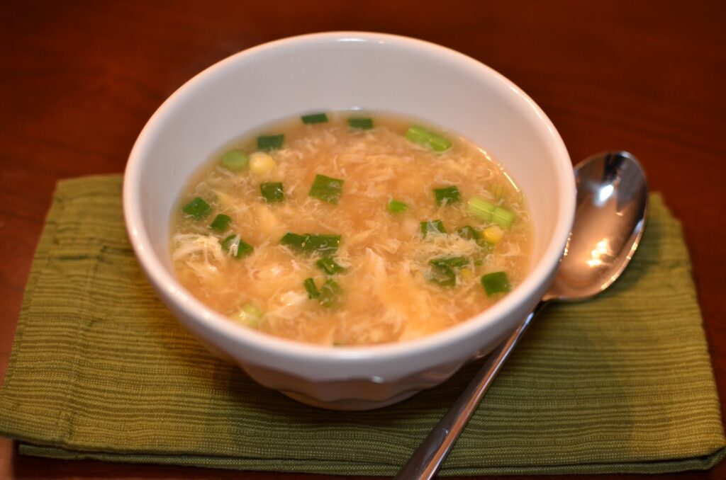 Egg drop corn soup (10)