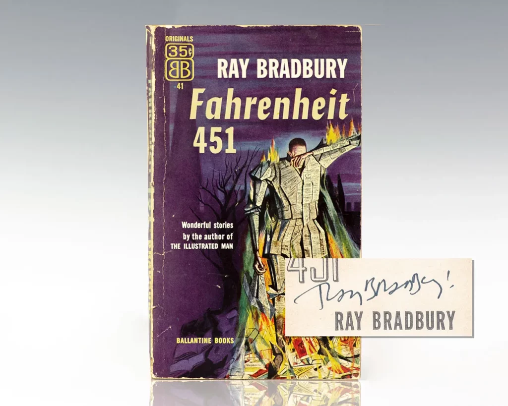 Fahrenheit 451 Ray Bradbury First Edition Signed Rare Illustrated