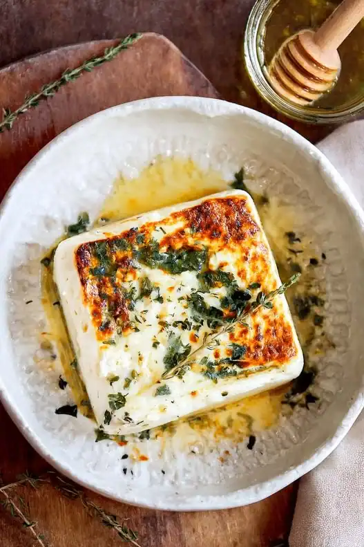 16. Grilled Feta with Thyme and Honey