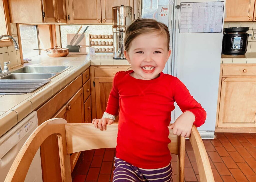 Kid in learning tower