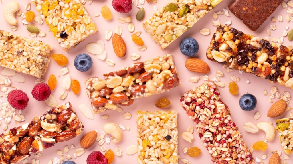 Granola,bars.,different,tastes.,healthy,energy,bars,made,of,cereals,