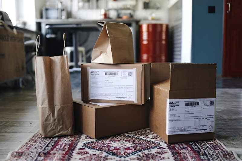 Neatly organized stack of subscription boxes